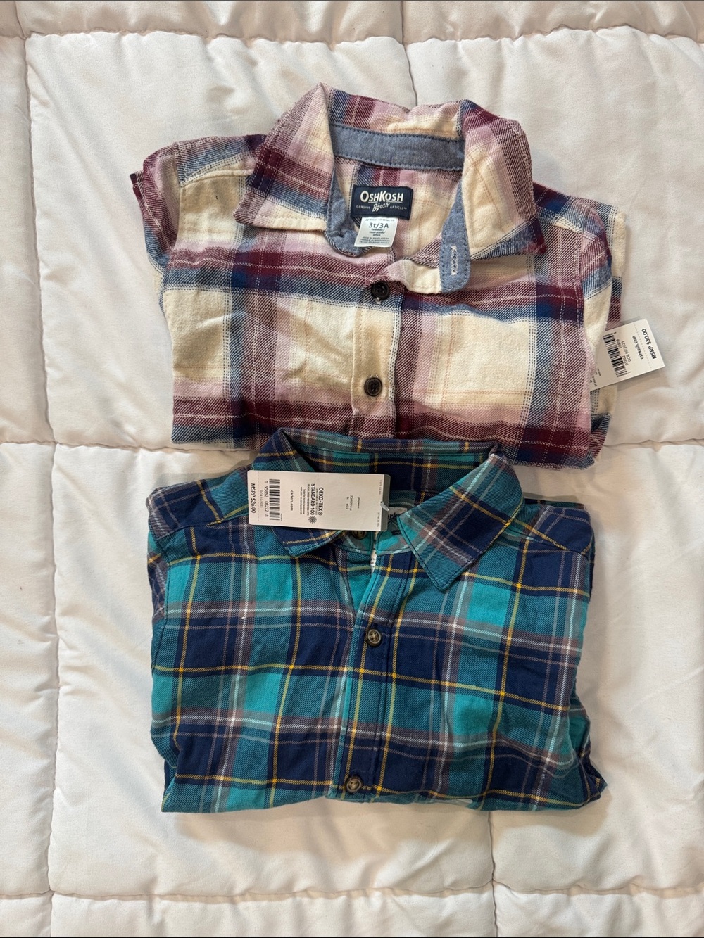 OshKosh B'gosh Boys Plaid Button-Down Shirt Set